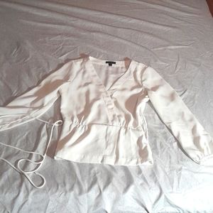 J.Crew L/S Faux wrap blouse